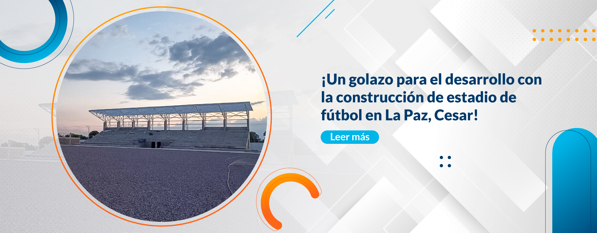 ¡Un golazo para el desarrollo con la construcción de estadio de fútbol en La Paz, Cesar!