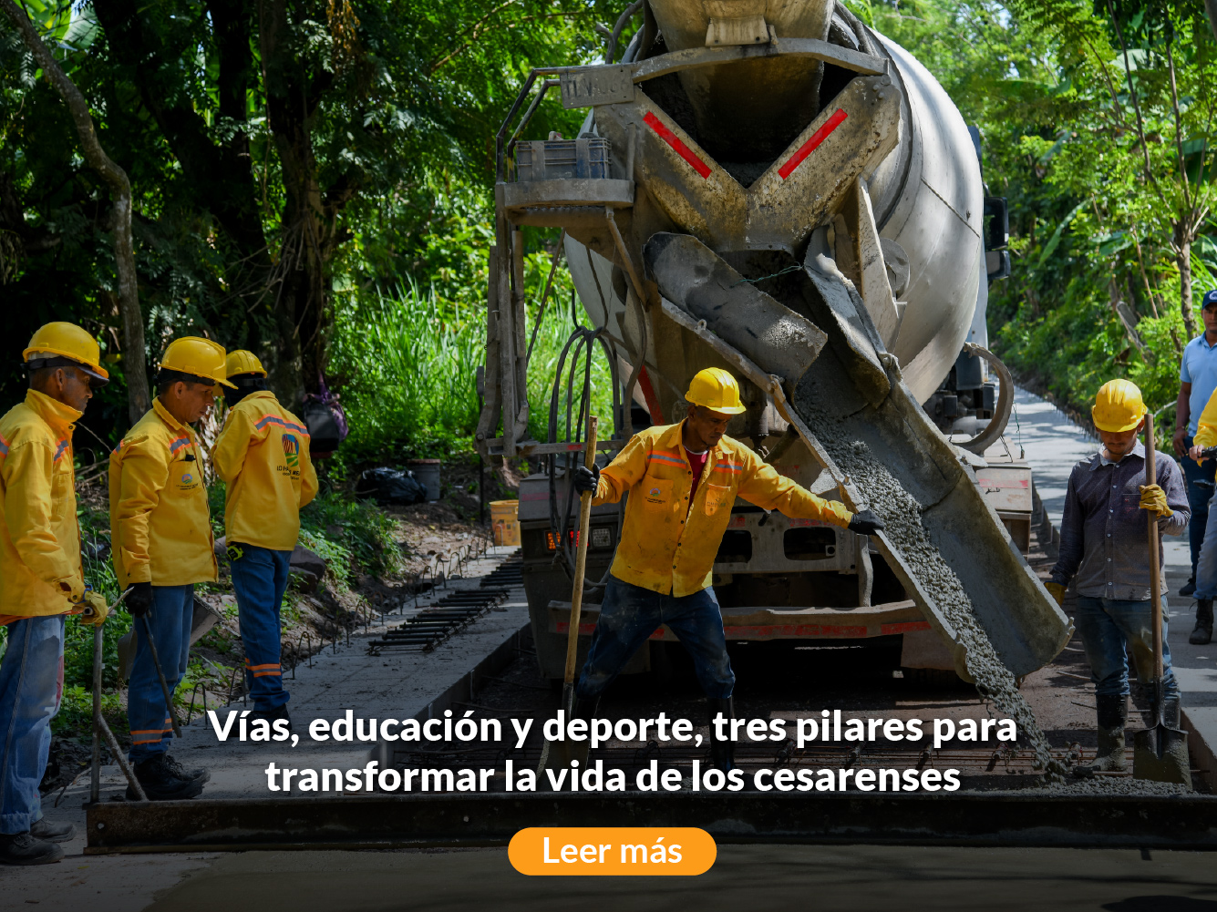 Vías, educación y deporte, tres pilares para transformar la vida de los cesarenses