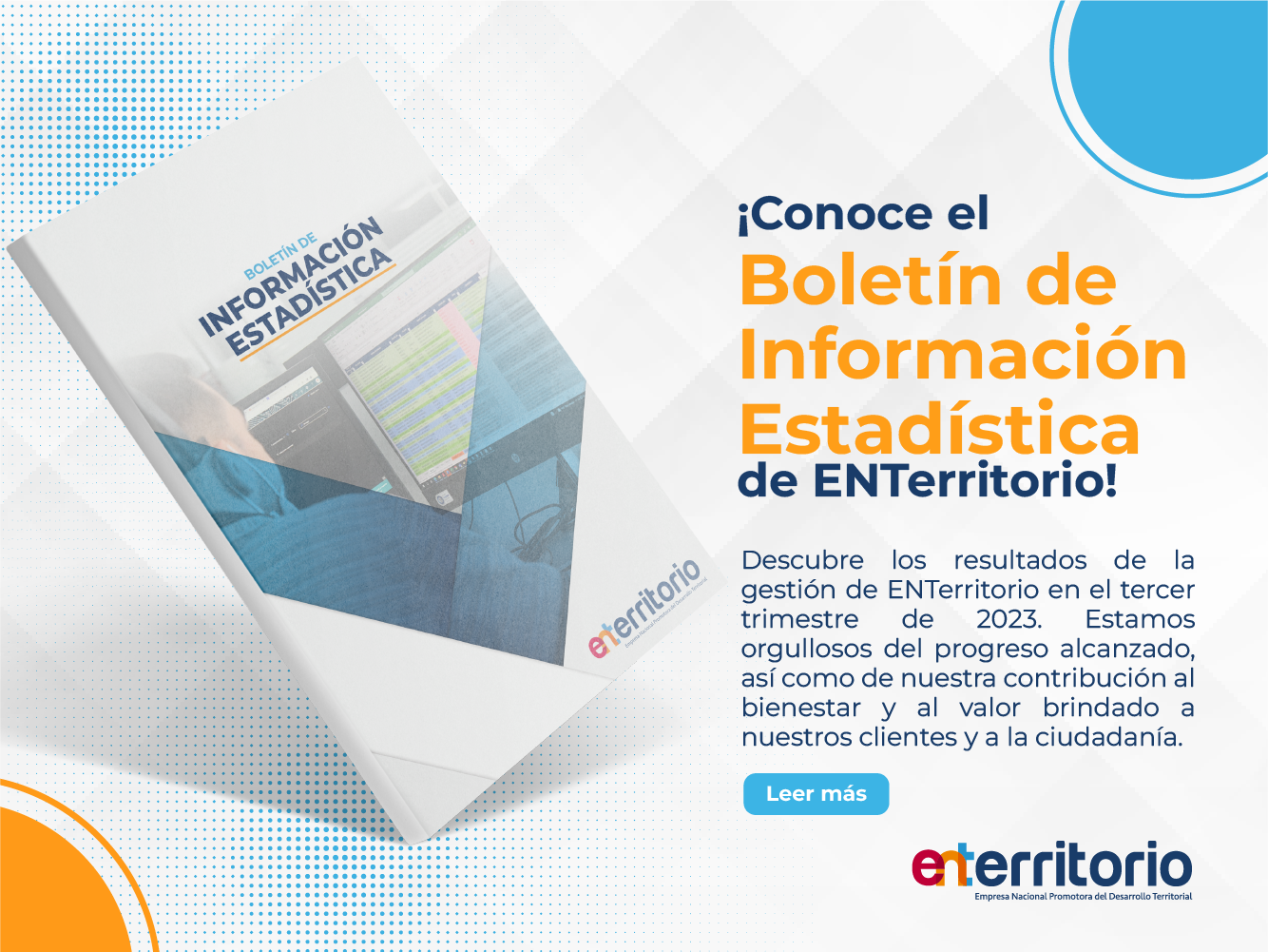 Banner boletín estadístico ENTerritorio