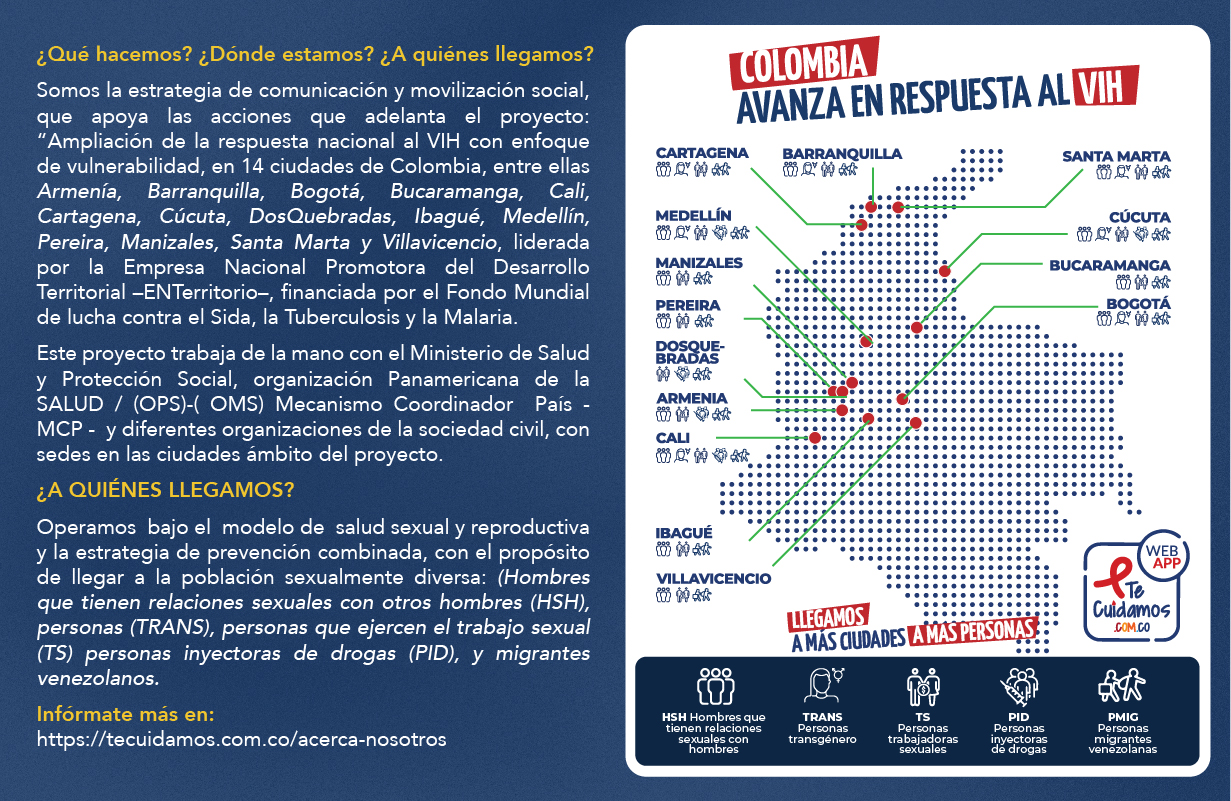 Banner que indica que Colombia avanza en respuesta al VIH.