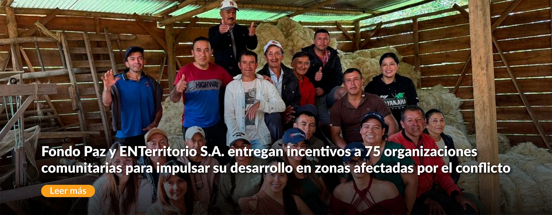 Banner sobre el Fondo de Paz.