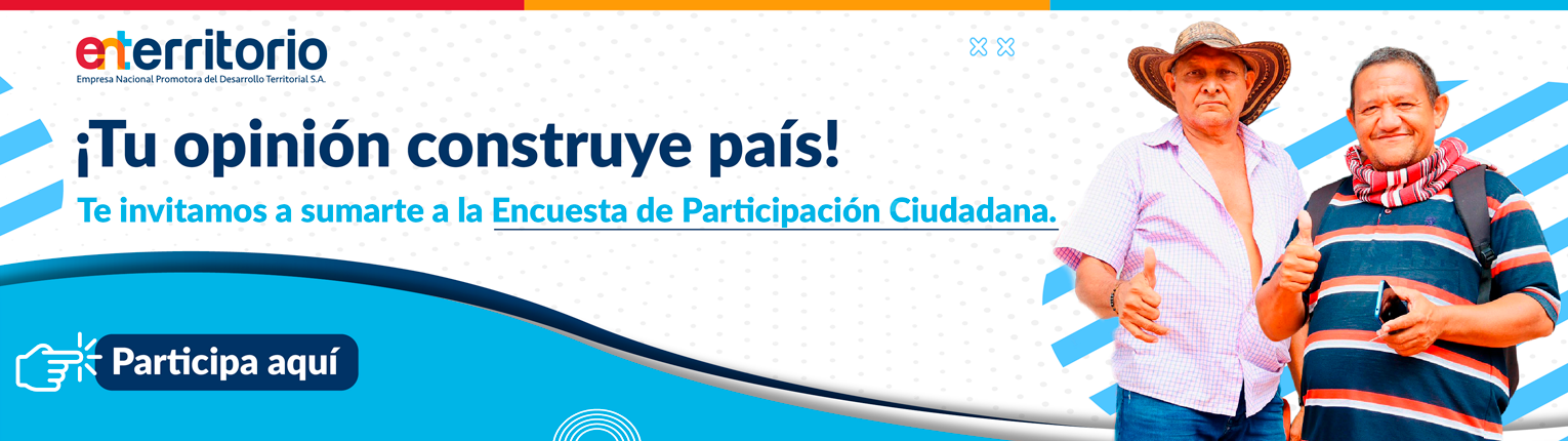 Banner sobre la encuesta de participación ciudadana.