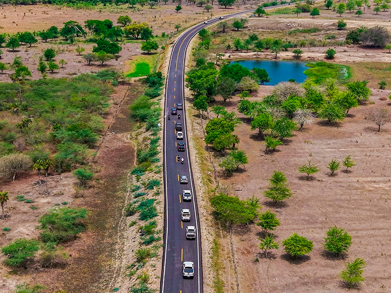 Fotografía aérea de la Vía Córdoba - San Andrés.
