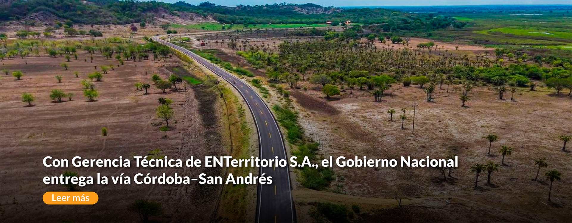 Banner vía Córdoba - San Andrés.
