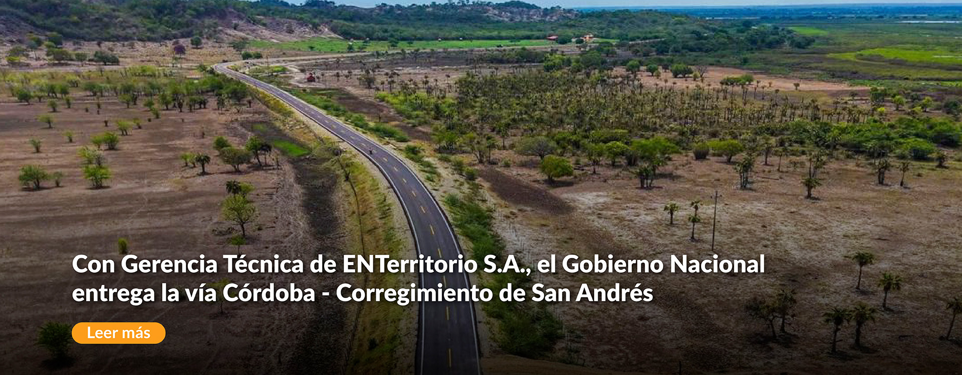 Banner vía Córdoba - San Andrés.