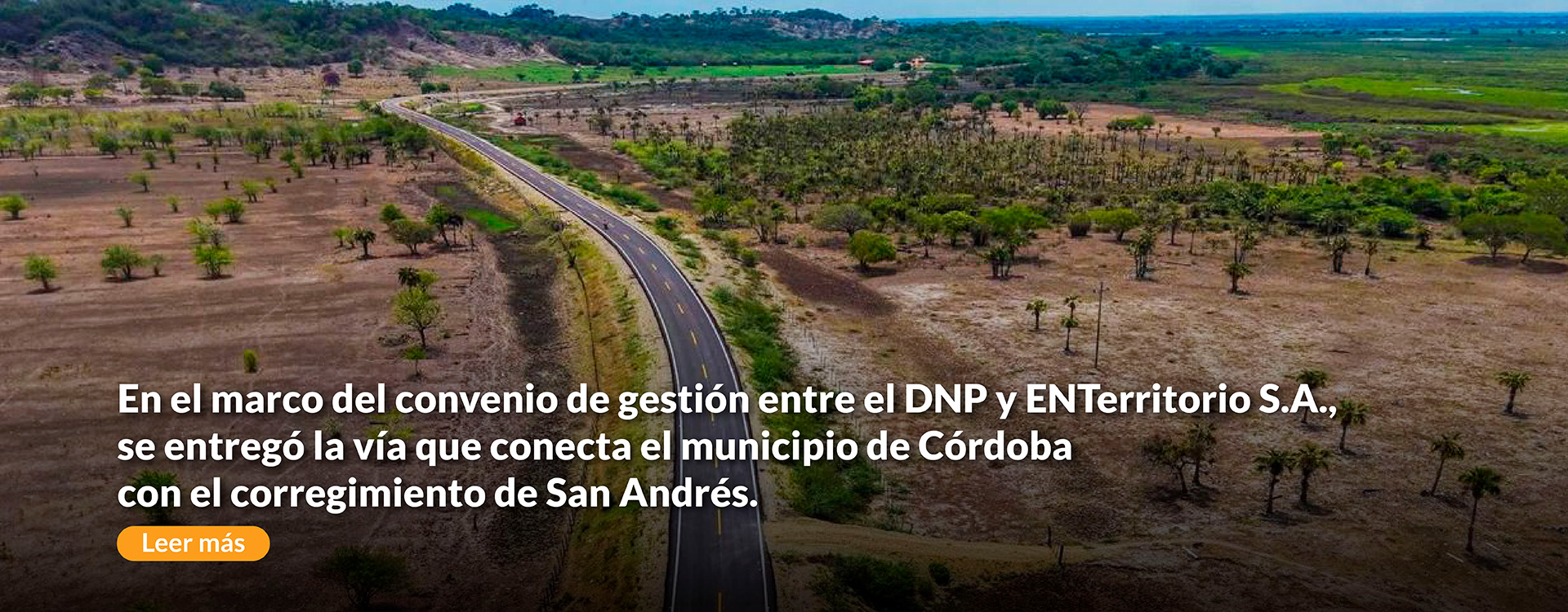 Banner vía Córdoba - San Andrés.