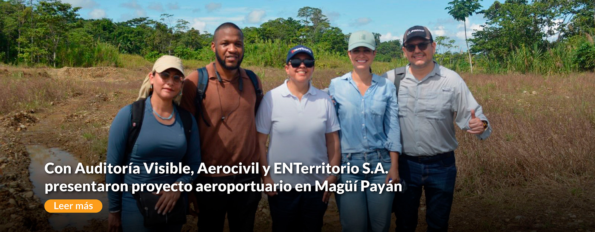 Banner proyecto aeroportuario Magüí Payán.