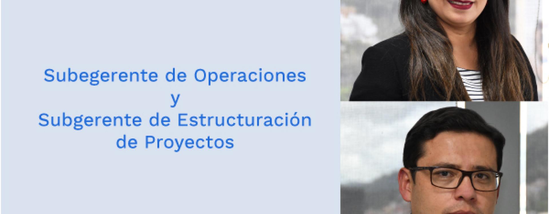 Gerente de ENTerritorio posesionó a subgerentes de Estructuración de Proyectos y Operaciones