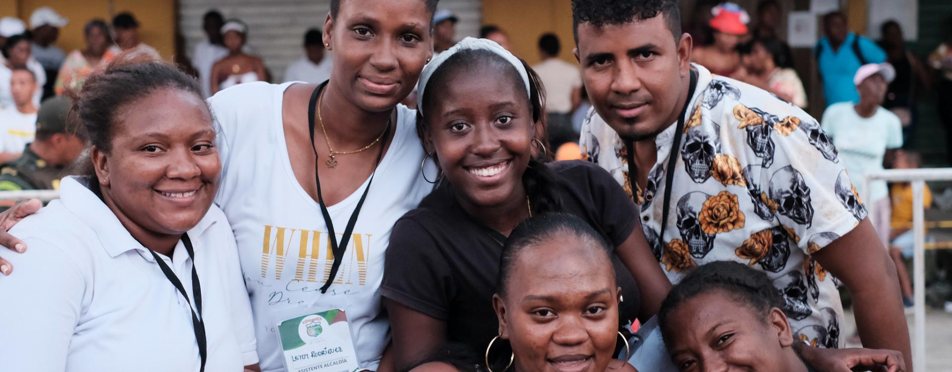 Grupo de ciudadanos afrodescendientes.