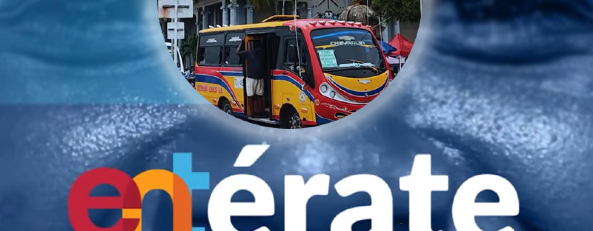 Imagen de un bus en la ciudad de Buga.