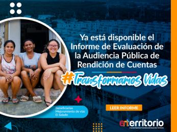Banner con texto ya está disponible el Informe de Evaluación de la Audiencia Pública