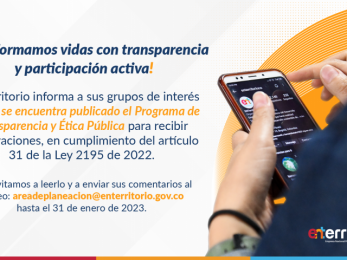 Banner del programa de transparencia y ética