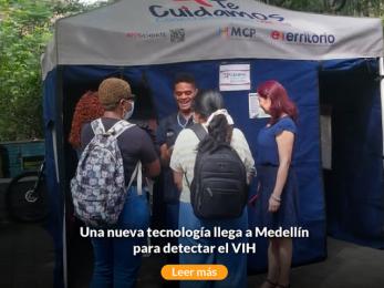 Banner autotest VIH Medellín.