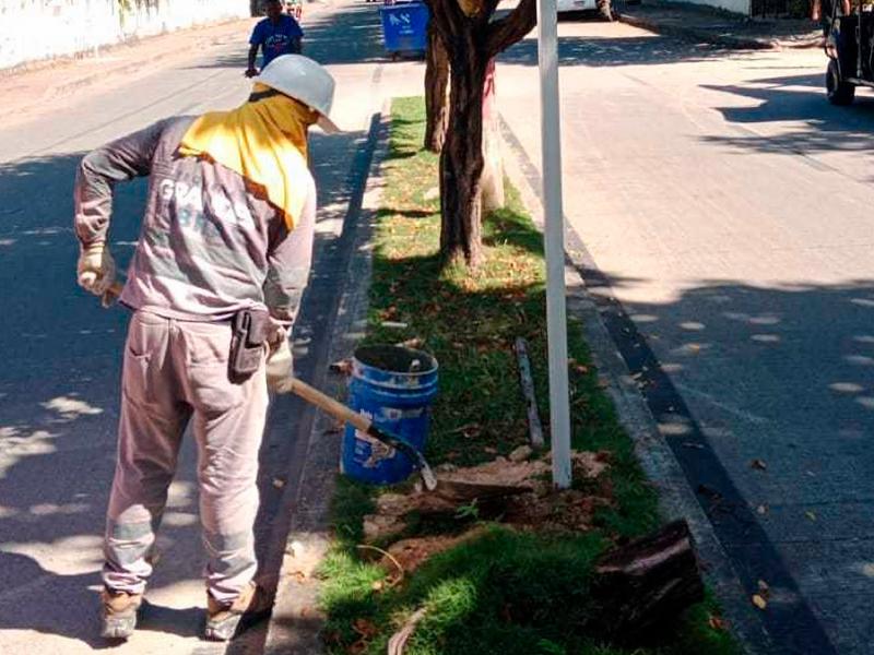 Trabajador en la vía