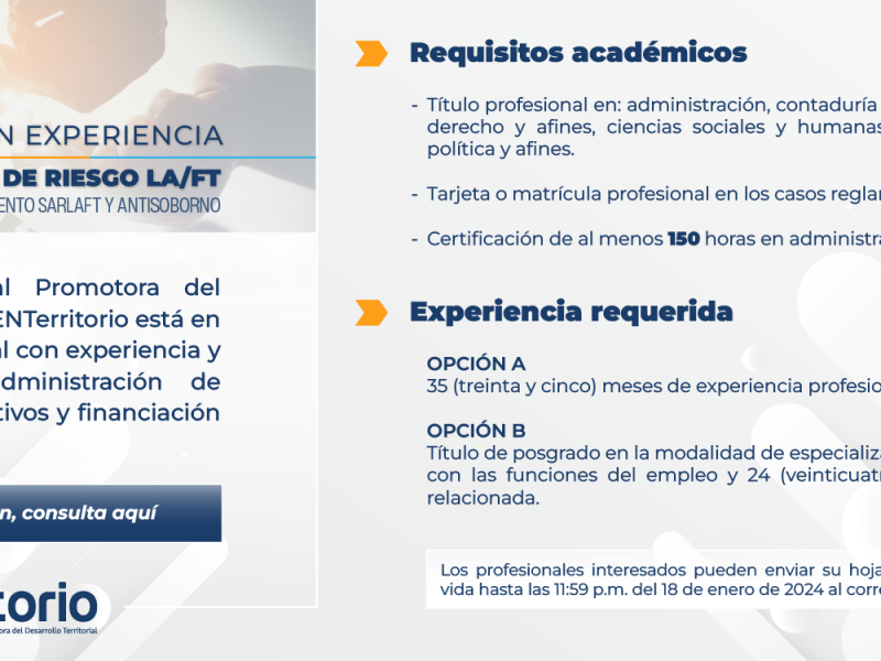 Banner convocatoria profesional