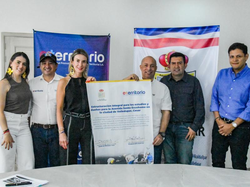 ENTerritorio S.A. y la Alcaldía de Valledupar para la estructuración integral de la Avenida Santo Eccehomo