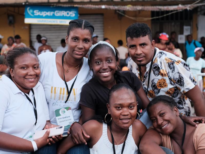 Grupo de ciudadanos afrodescendientes.